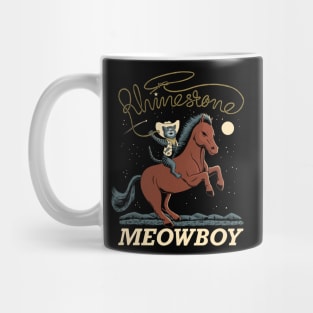 Rhinestone Meowboy Mug